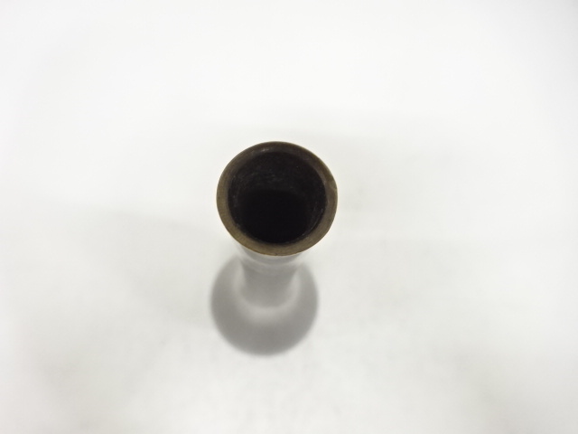  一ノ瀬宗辰造　唐銅　曽呂利　花入